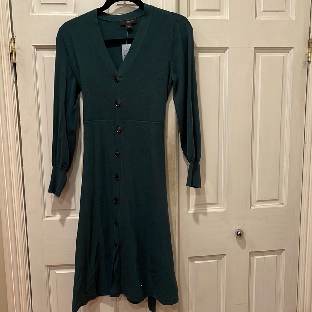 Ann Taylor Dress SP Forest Green
